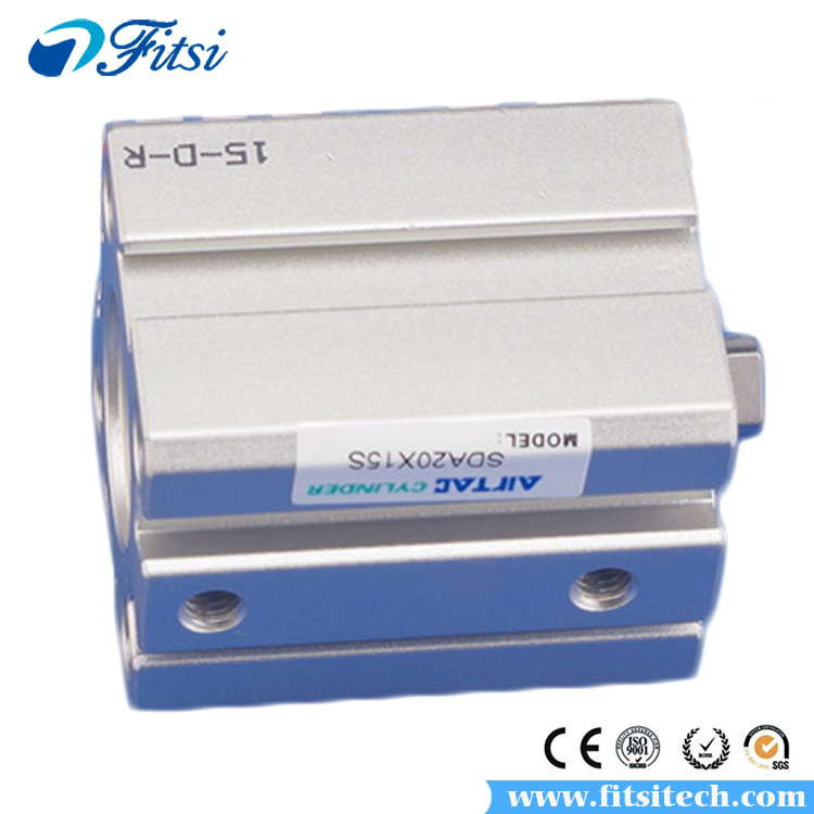 SDA 80 Pneumatic Cylinder Compact Cylinder 80mm Bore Hub 10mm 100mm 