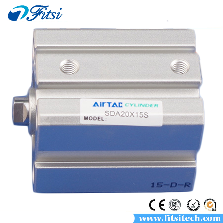 SDA20x55 Pneumatic Double Acting Compact Thin Air Cylinder 20mm Bore 55mm Stroke