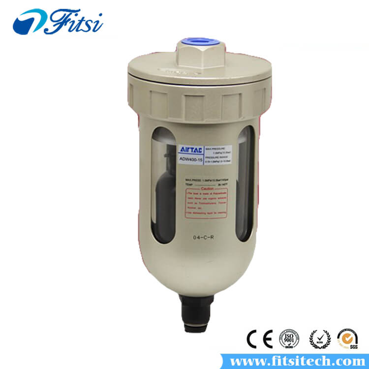 AirTAC ADW Series ADW400-10 ADW400-15 Aluminum Alloy Air Source Treatment Units Dripleg Drain