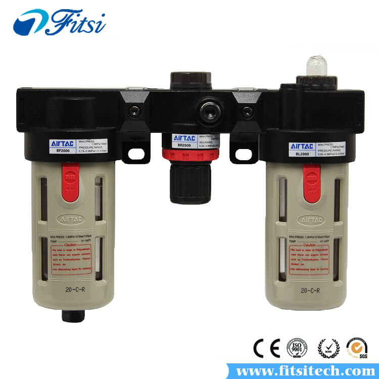 Pneumatic FRL Air Filter Regulator AC1500 AC2000 BC2000 BC3000 BC4000 Pressure Reducing Valve Atomized Lubricator